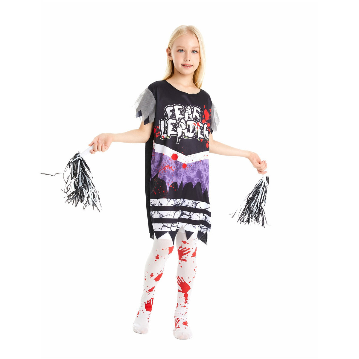 Zombie Cheerleader Costume for Girls, costume photo