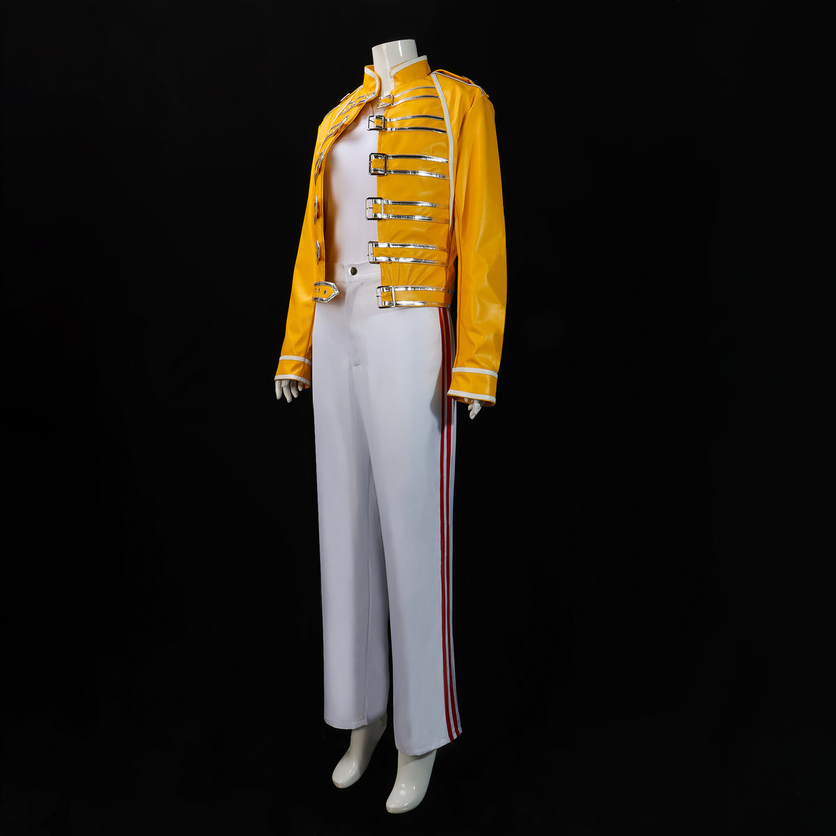Freddie Mercury Costume Adult Cosplay Rock Singer Outfit Halloween