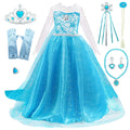 Frozen Elsa Princess Dress Costume Girls Kids Accessory Set Halloween 100-150cm