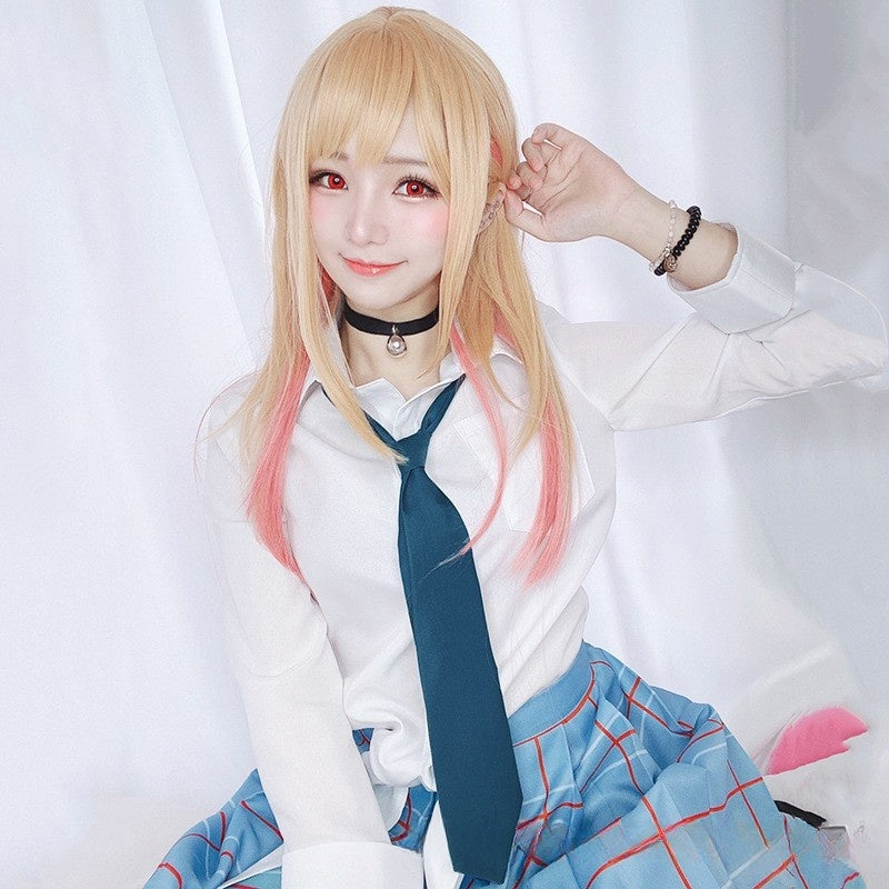 Marin Kitagawa Costume Women JK School Uniform Wig Anime Halloween Cosplay S-XL
