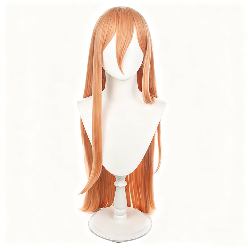 Chainsaw Man/Chainsaw Man Pawa Dali Milk Orange Long Hair COS Anime Wig Headpiece