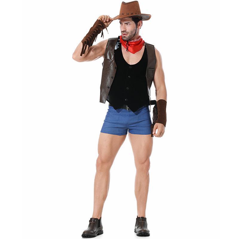 Western Cowboy Costume for Men, product photo 5 on a white background
