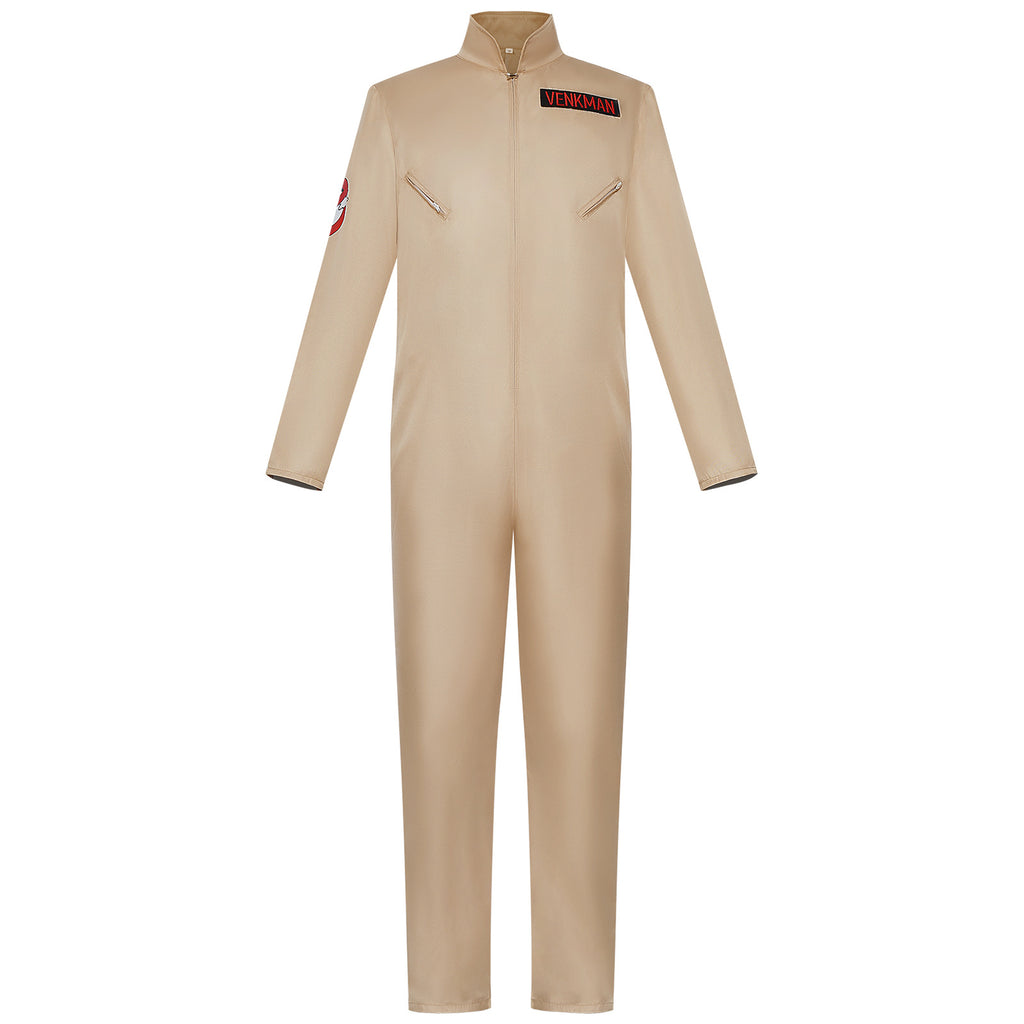 Ghost Hunter Jumpsuit for Adults, front view on a white background
