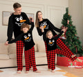 Cartoon Plaid Christmas Family Matching Pajamas Printed Loungewear Sleepwear