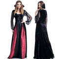 Devil Vampire Queen Costume Women Long Dress Halloween Cosplay Gothic