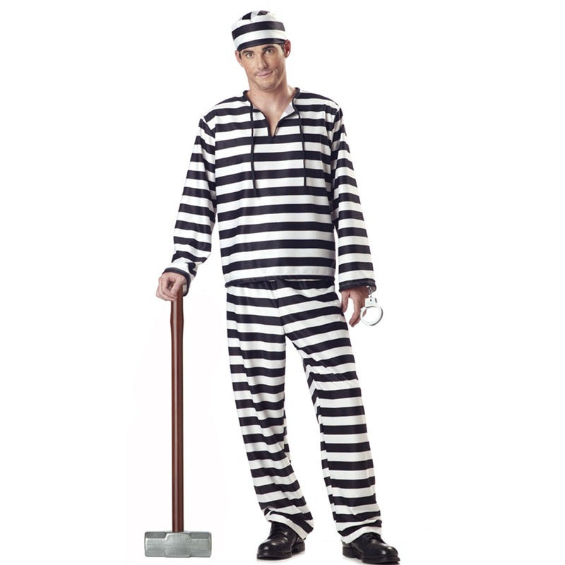 Prison Uniform Costume Women Halloween Cosplay Role Play Outfit – photo 4