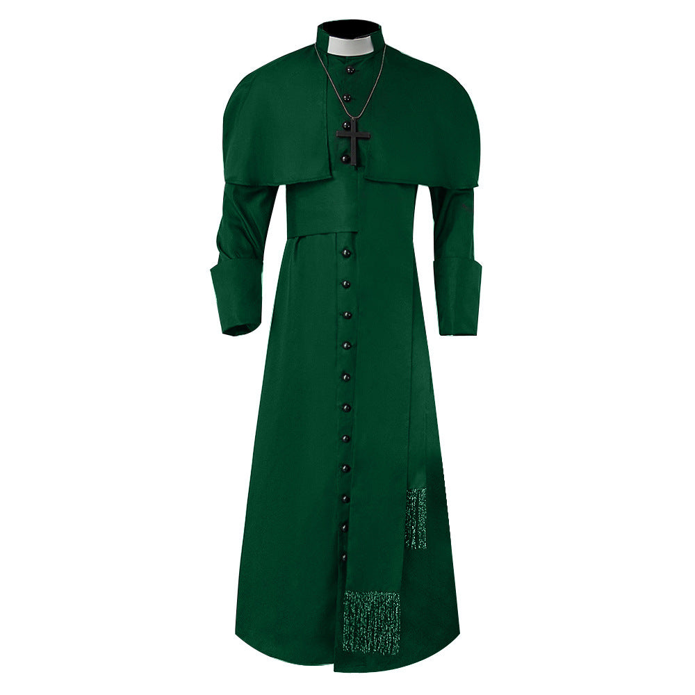 Medieval Priest Clergyman Father Robe for Adults, product photo 9 on a white background