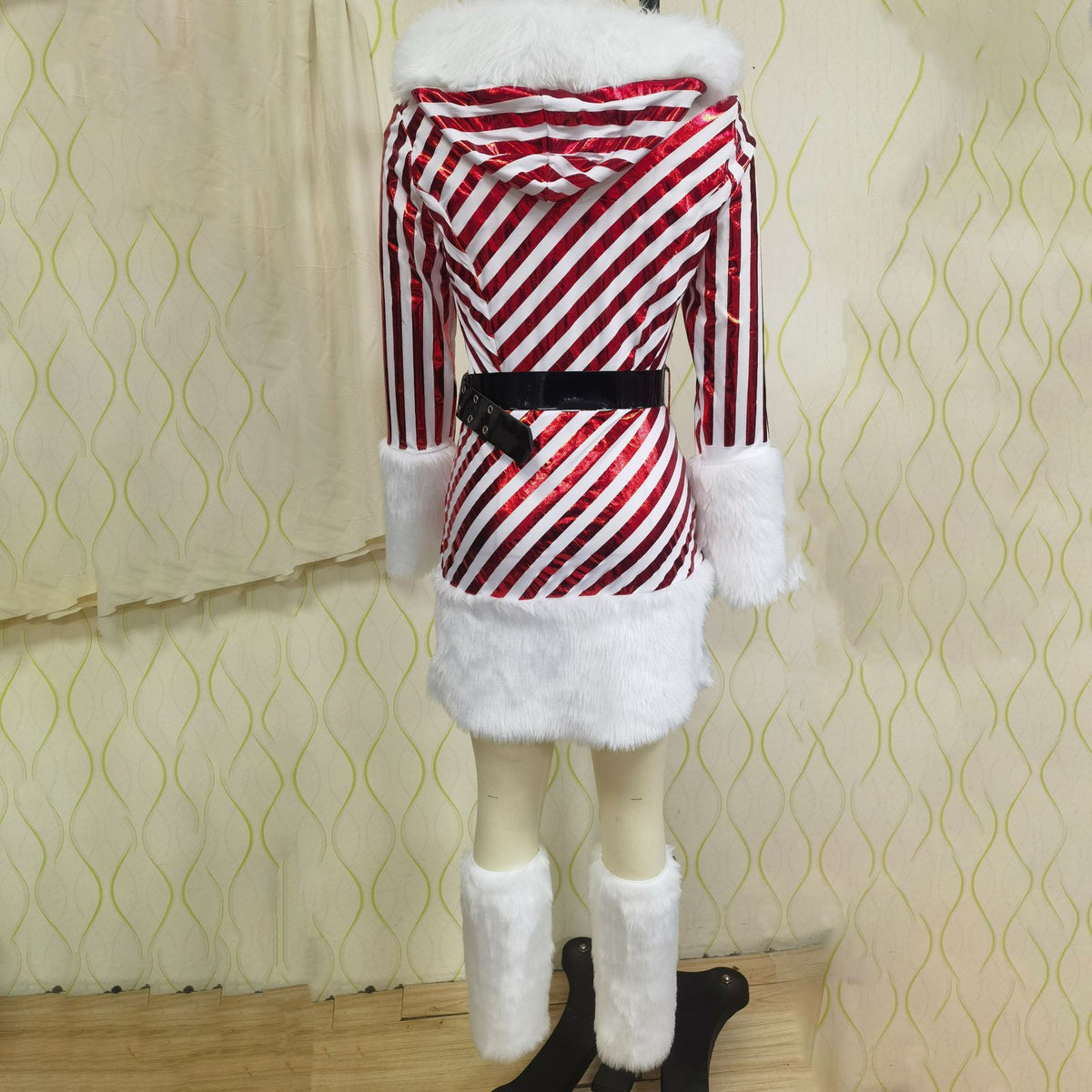Striped Christmas Costume for Women, costume photo 2