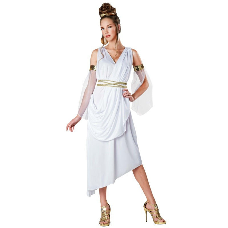 Egyptian Pharaoh Warrior Costume for Men, front view on a white background