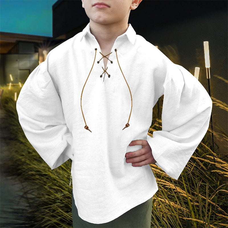 Pirate Viking Renaissance Shirt Costume for Boys, costume photo