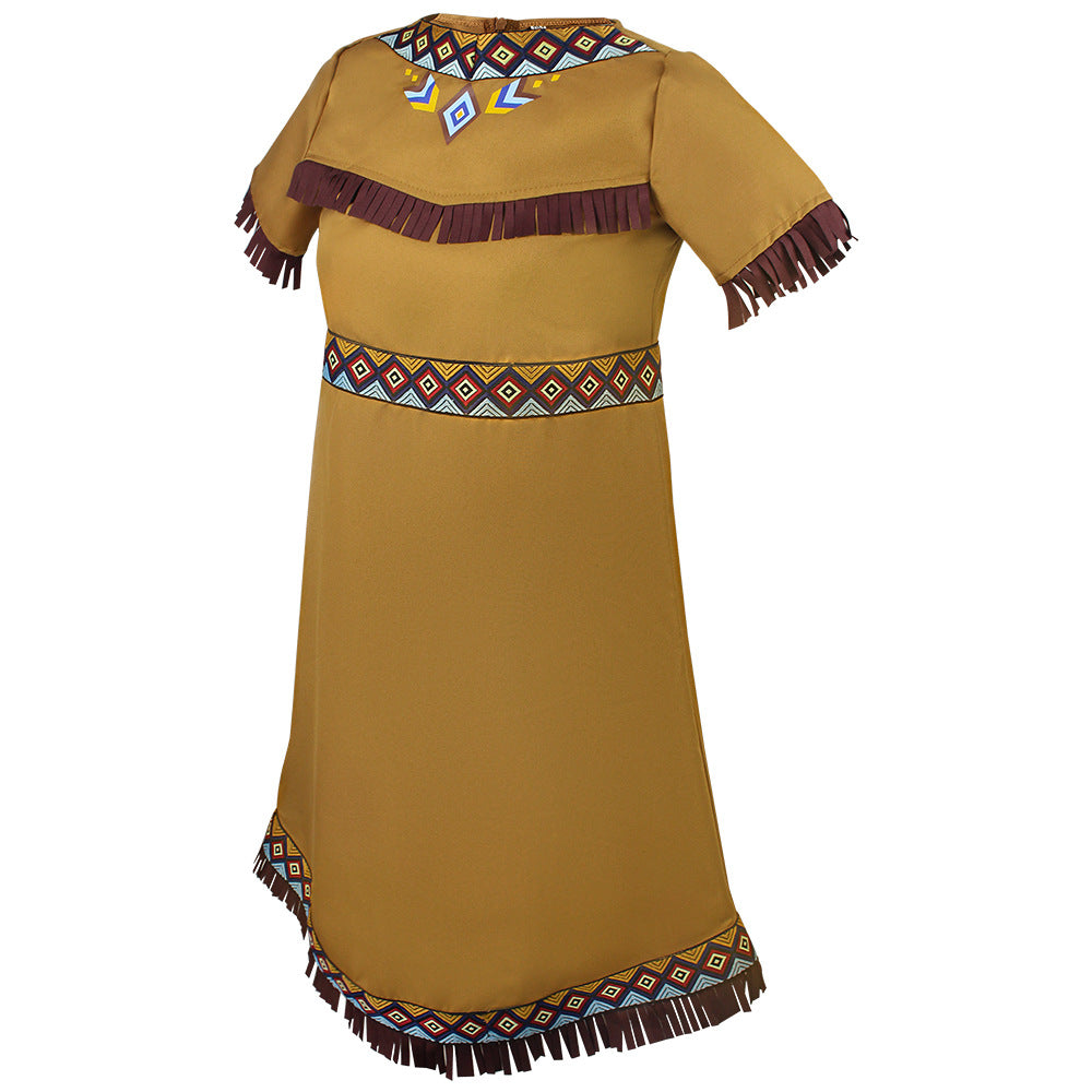 Native American Cosplay Children's Dress Christmas Costume Performance Outfit