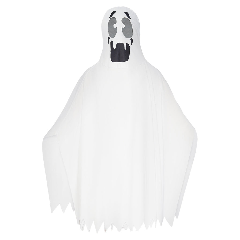 Ghostface Hooded Cloak Costume Adult Halloween Horror Cosplay Cape One Size