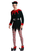 Christmas Elf Costume Men Adult Green Set Holiday Cosplay Outfit