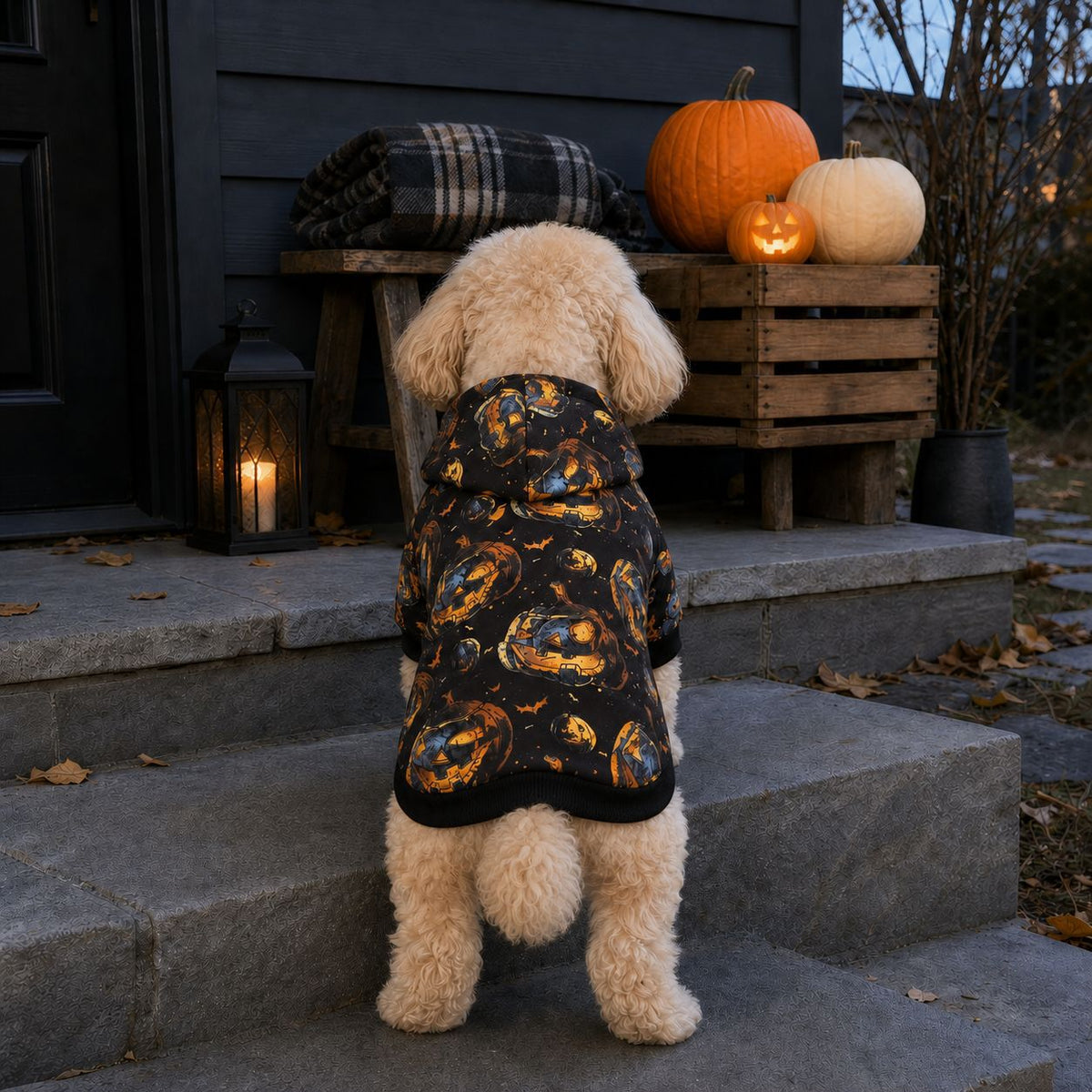 Pumpkin Wizard Pet Costume, costume photo