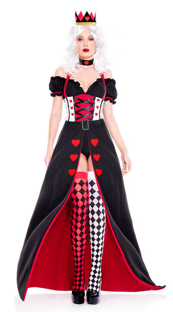 Red Heart Queen Costume Women Halloween Cosplay Devil Vampire Outfit – photo 6