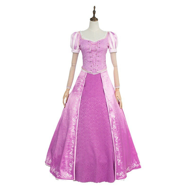 Long Hair Princess Costume for Women, front view on a white background