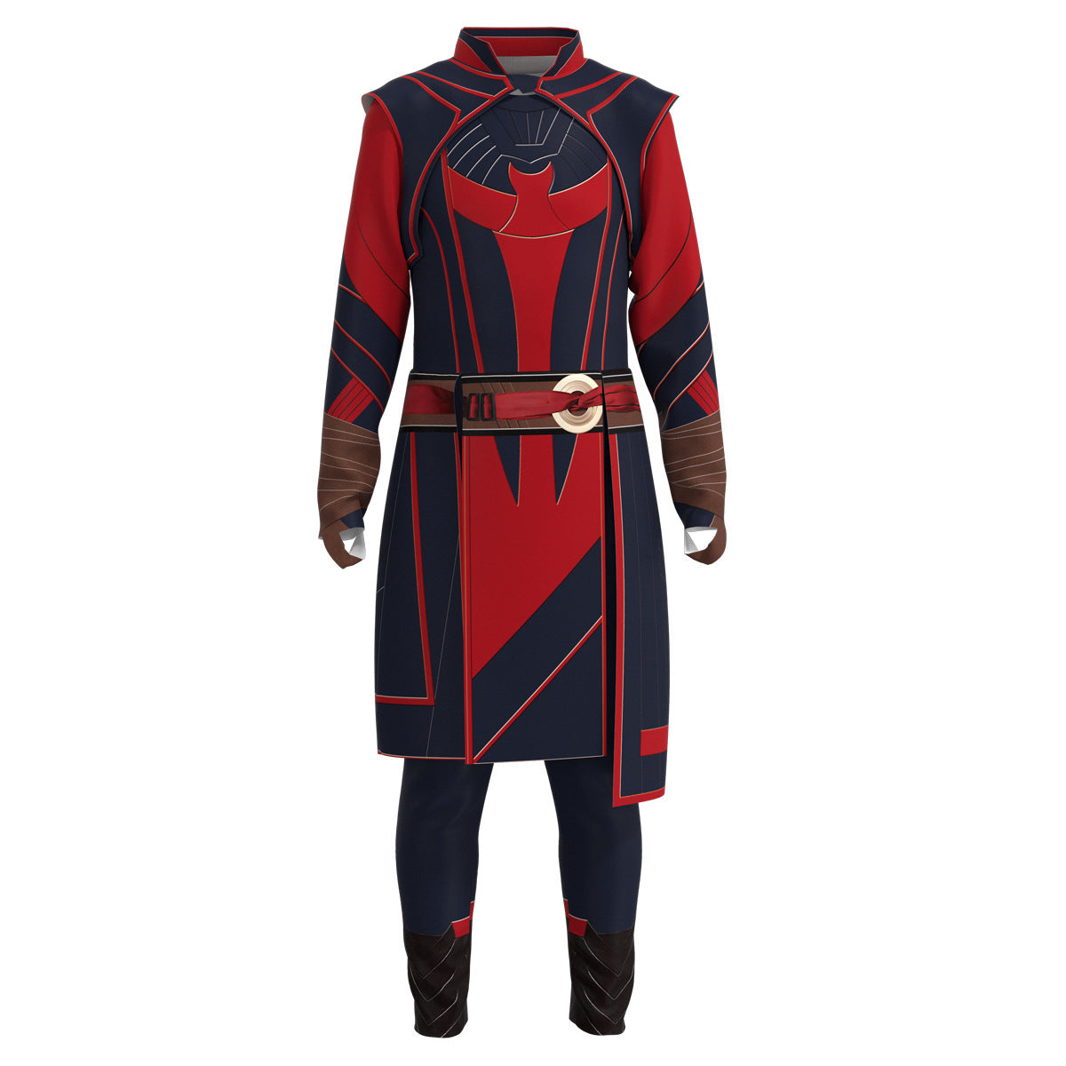 Sorcerer Costume for Boys, front view on a white background