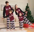 Christmas Family Matching Pajamas Set with Deer and Letter Print