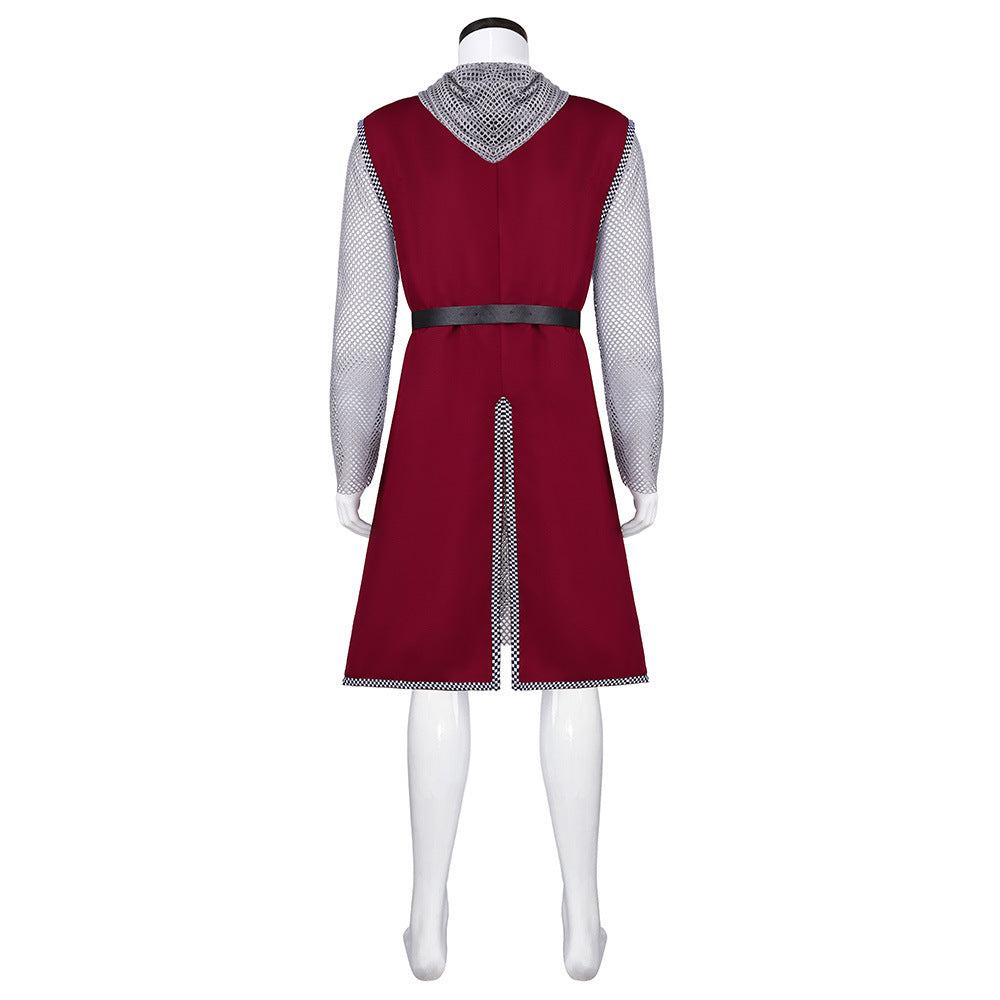 Medieval Knight Warrior Costume for Men, product photo 3 on a white background