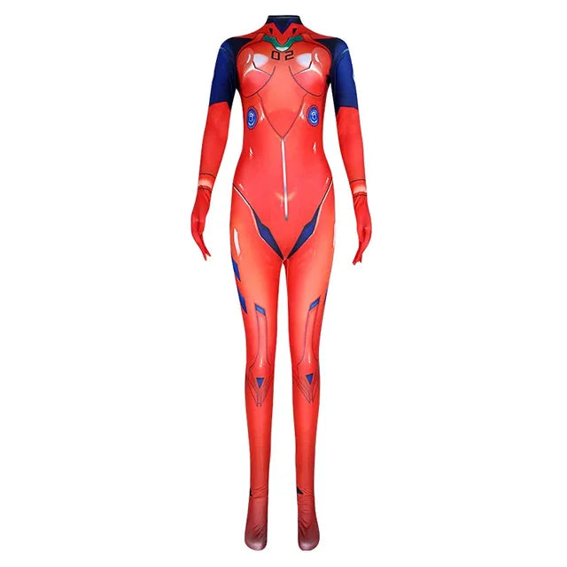 Evangelion Asuka Langley Cosplay Bodysuit Adult Halloween Anime