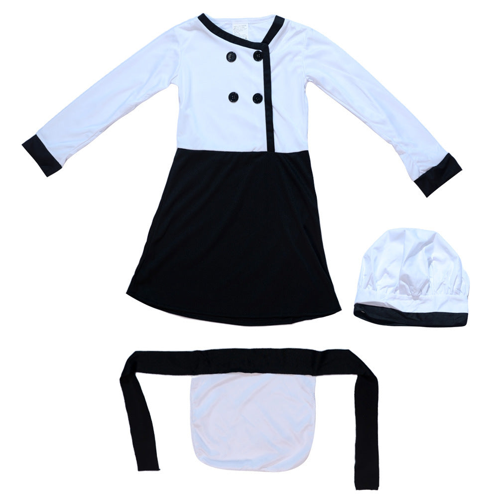 Halloween Chef Costume for Kids, Cosplay Clothing, Chef and Baking Role Play