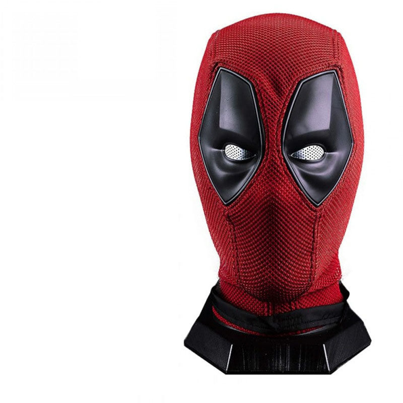 Red Black Antihero Mask for Adults, front view on a white background
