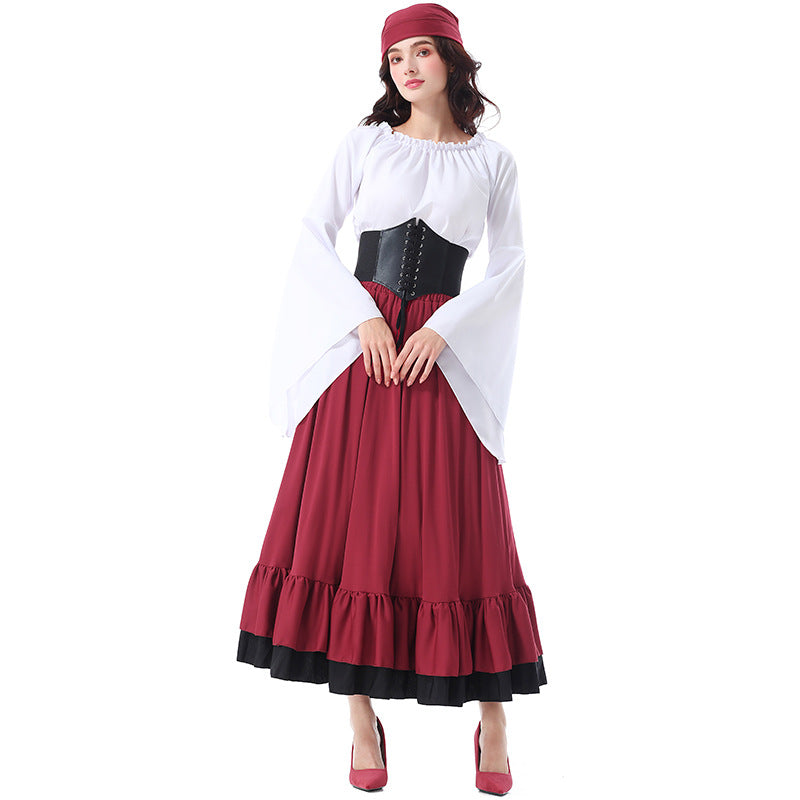 Caribbean Pirate Costume for Women, product photo 7 on a white background