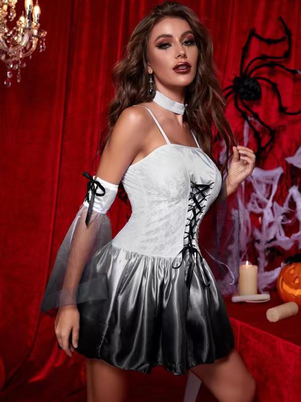 Black Angel Vampire Witch Costume for Women, costume photo 2