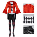 Red Villain Clown Costume for Women, costume photo