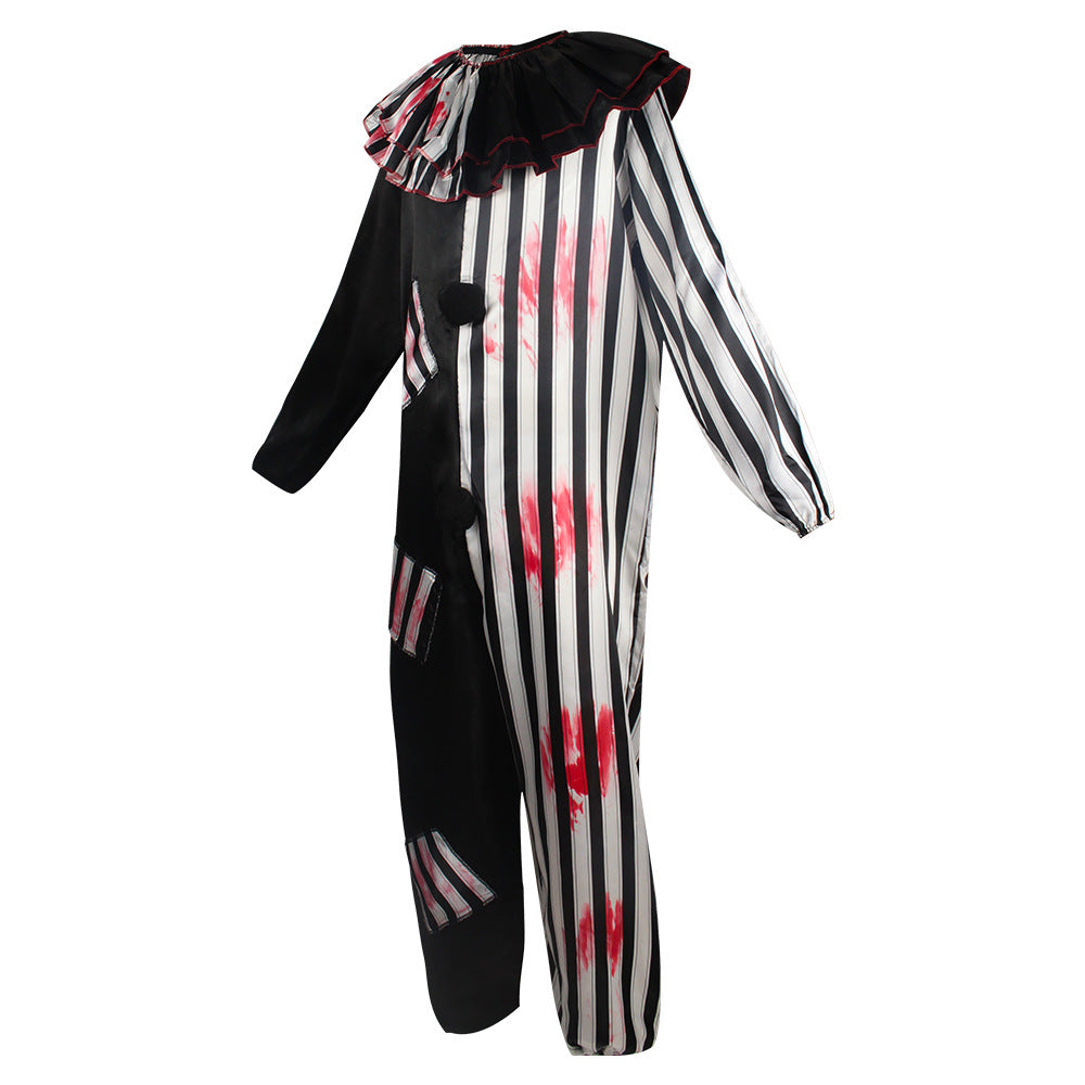 Evil Clown Costume Adult Scary Halloween Cosplay Stage Outfit