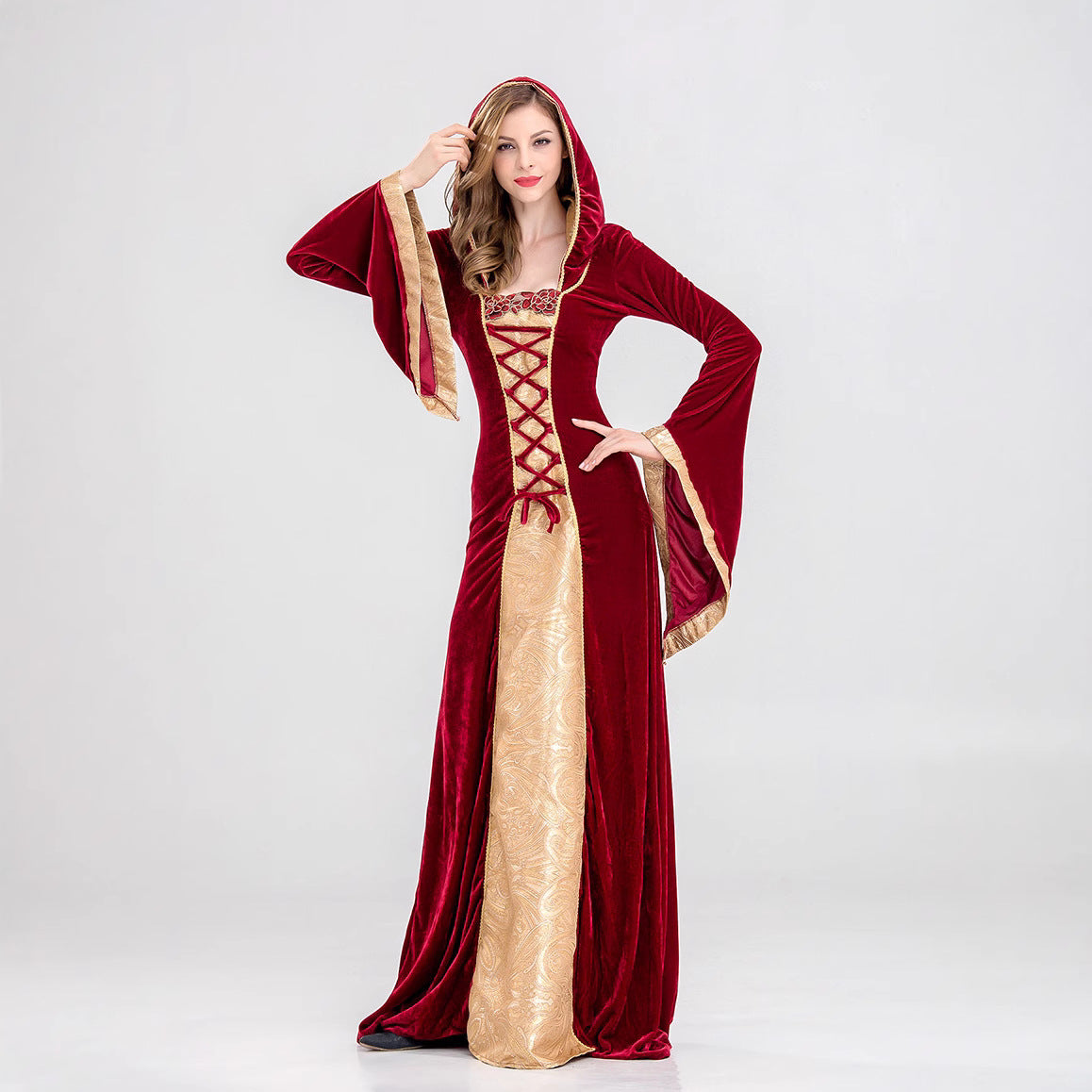 Vintage Court Witch Vampire Costume for Kids and Adults, costume photo 3