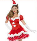 Christmas Adult Women's Costume, Santa Outfit, Holiday Party Dress, Christmas Theme Performance Wear