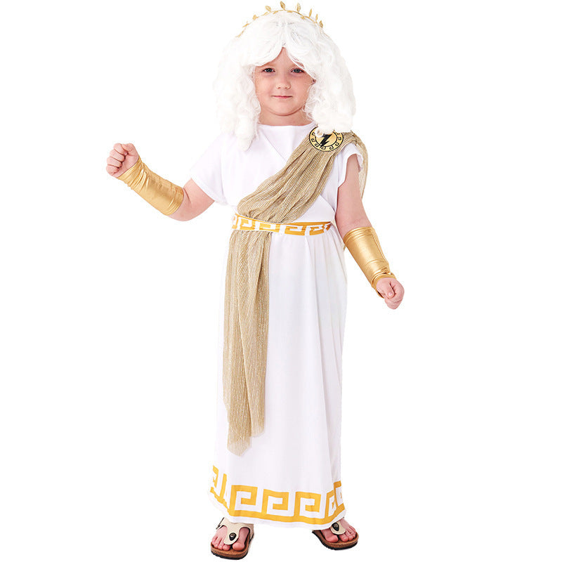 Greek God Zeus Costume for Boys, product photo 5 on a white background