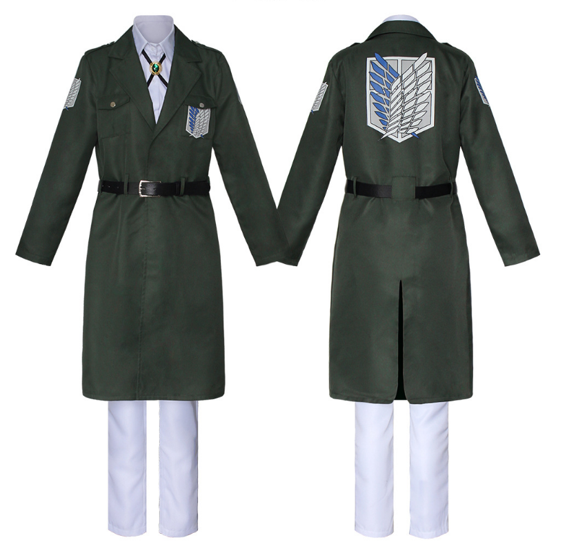 Attack on Titan Levi Ackerman Survey Corps Costume Adult Halloween Cosplay
