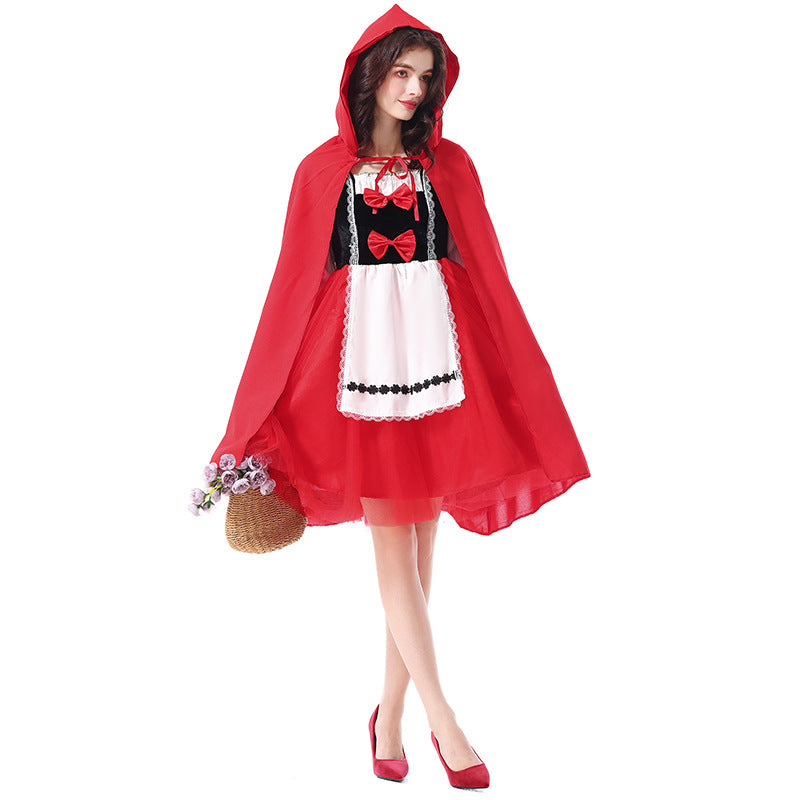 Red Riding Hood Castle Cape for Kids and Adults, product photo 5 on a white background