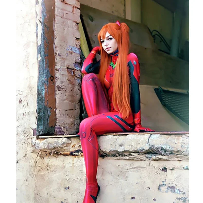 Evangelion Asuka Langley Cosplay Bodysuit Adult Halloween Anime