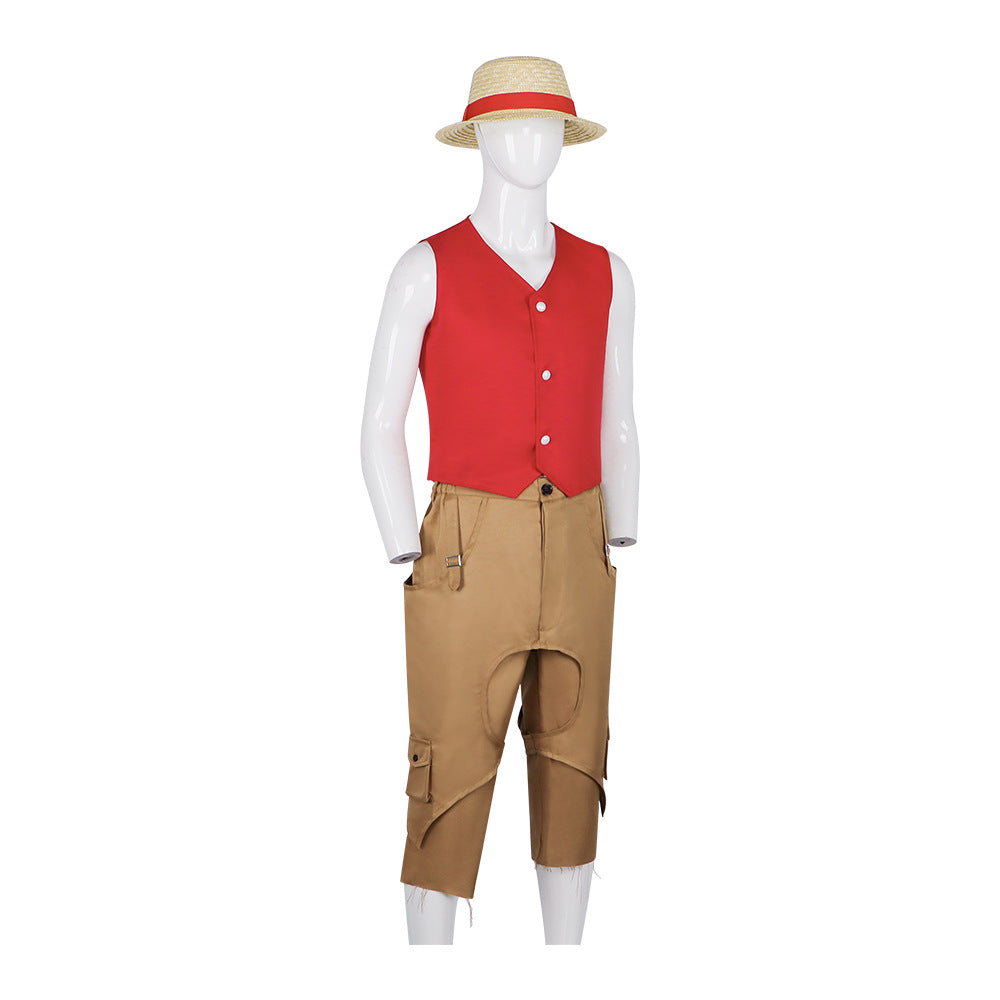 One Piece Luffy Costume Adult Straw Hat Season 2 Halloween Cosplay – photo 4