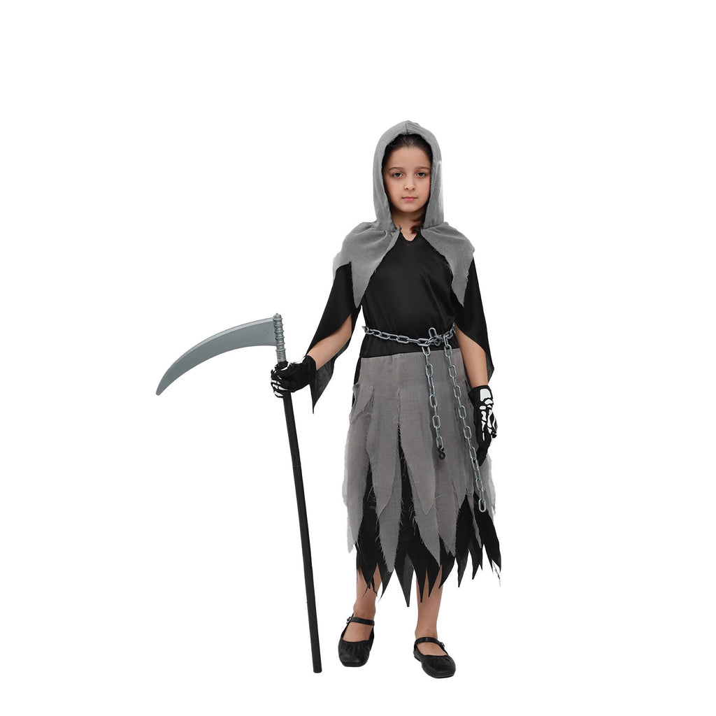 Grim Reaper Costume for Girls and Boys, product photo 5 on a white background
