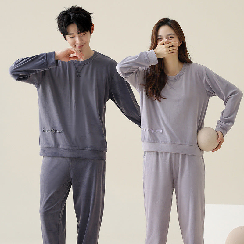 Couple's pajamas pullover home clothes
