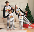 Deer Letter Plaid Christmas Family Matching Printed Home Wear Pajamas