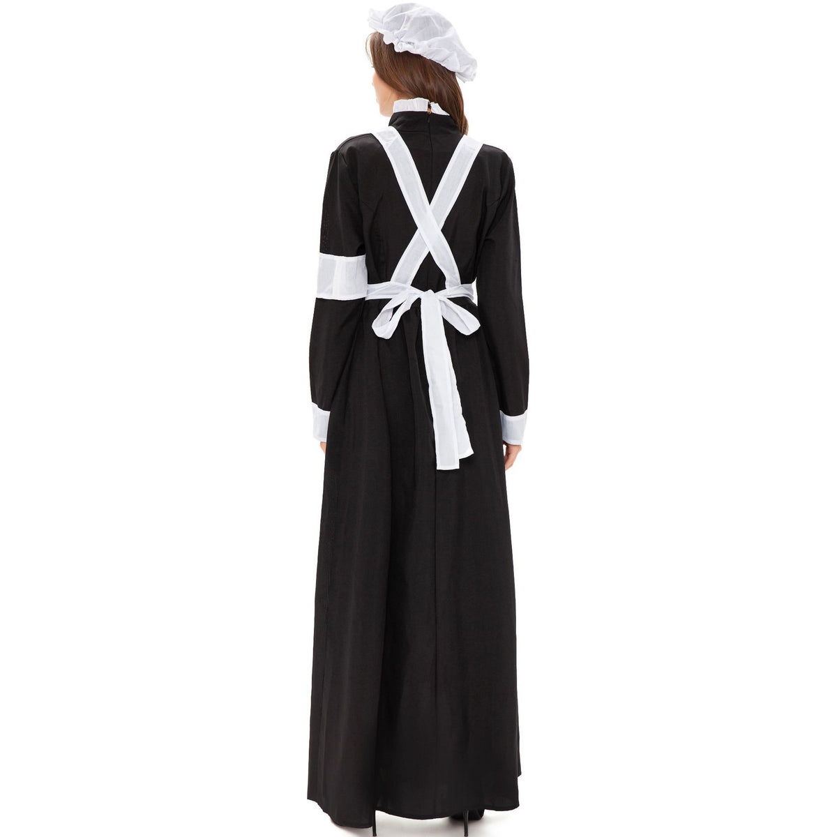 Maid Dress Costume Women Halloween Cosplay Black White Outfit