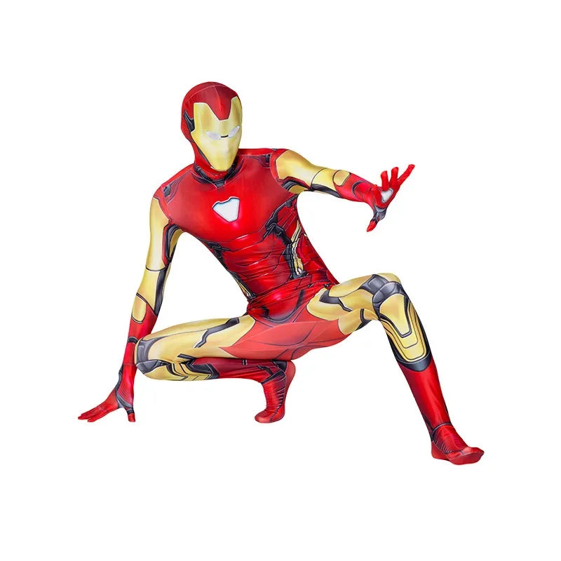 Armored Hero Costume for Kids and Adults, product photo 2 on a white background
