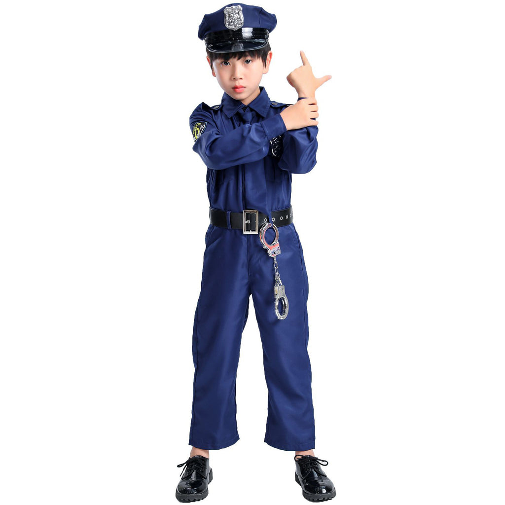 Police Officer Costume for Girls and Boys, product photo 2 on a white background