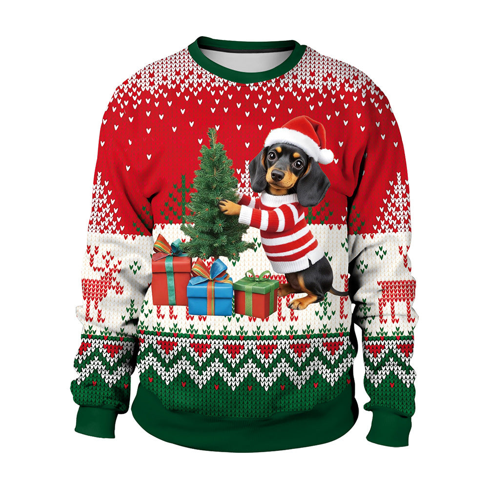 Christmas costume round neck Santa Claus couple outfit