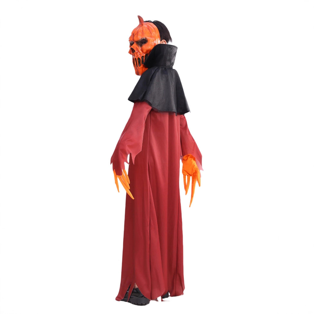 Demon Pumpkin Costume for Kids, product photo 3 on a white background