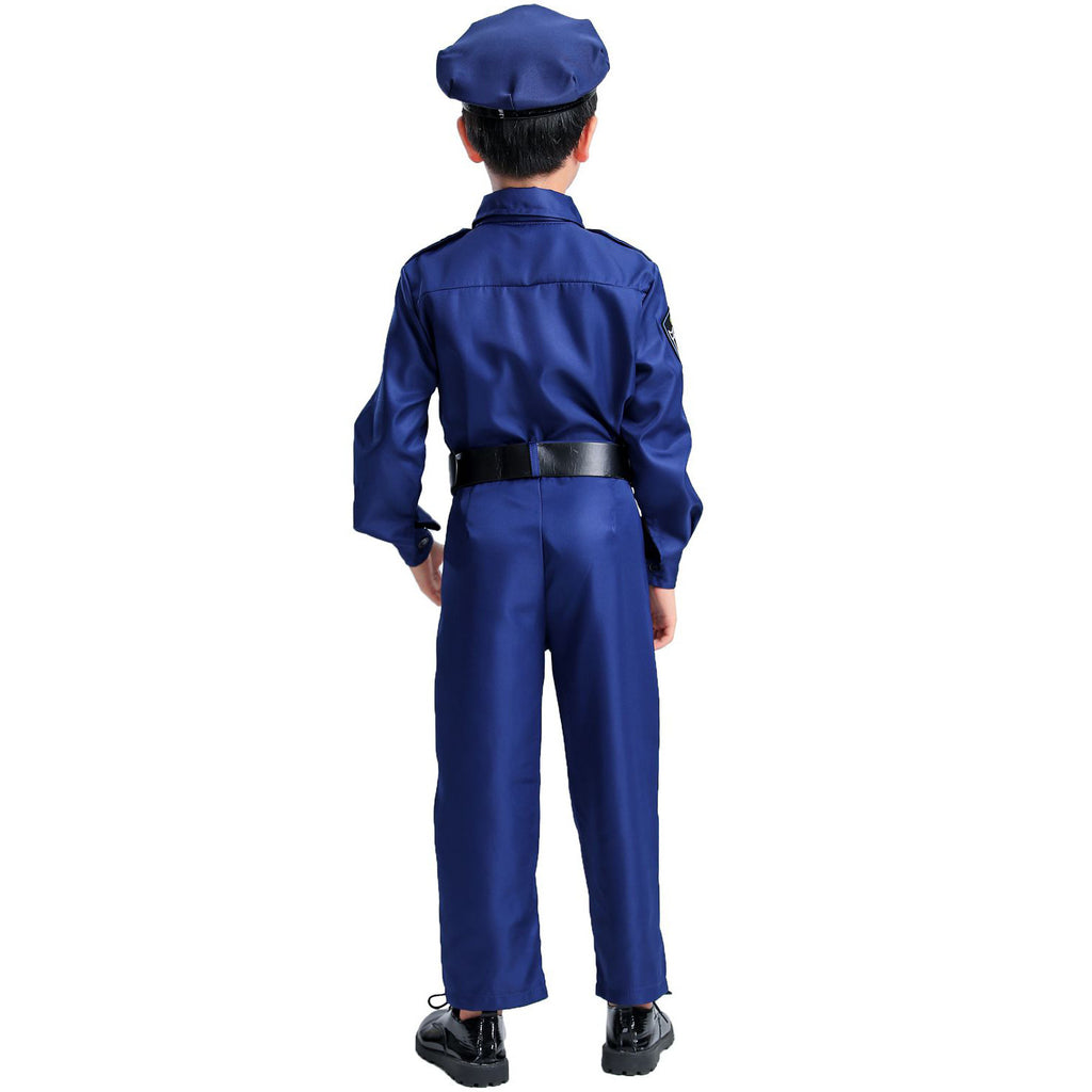 Police Officer Costume for Girls and Boys, product photo 3 on a white background