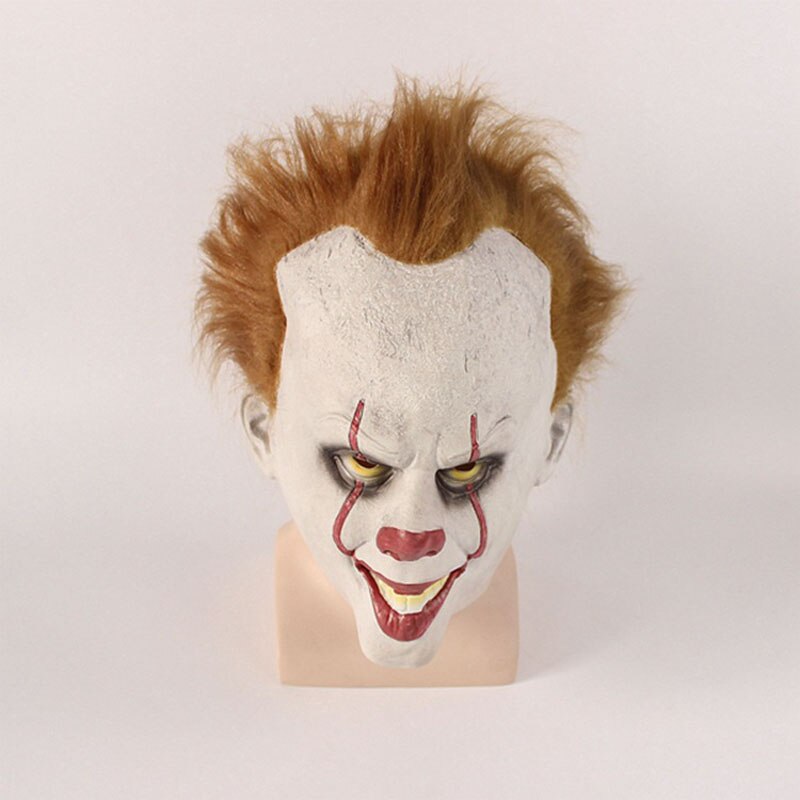 Evil Clown Latex Mask for Adults, costume photo
