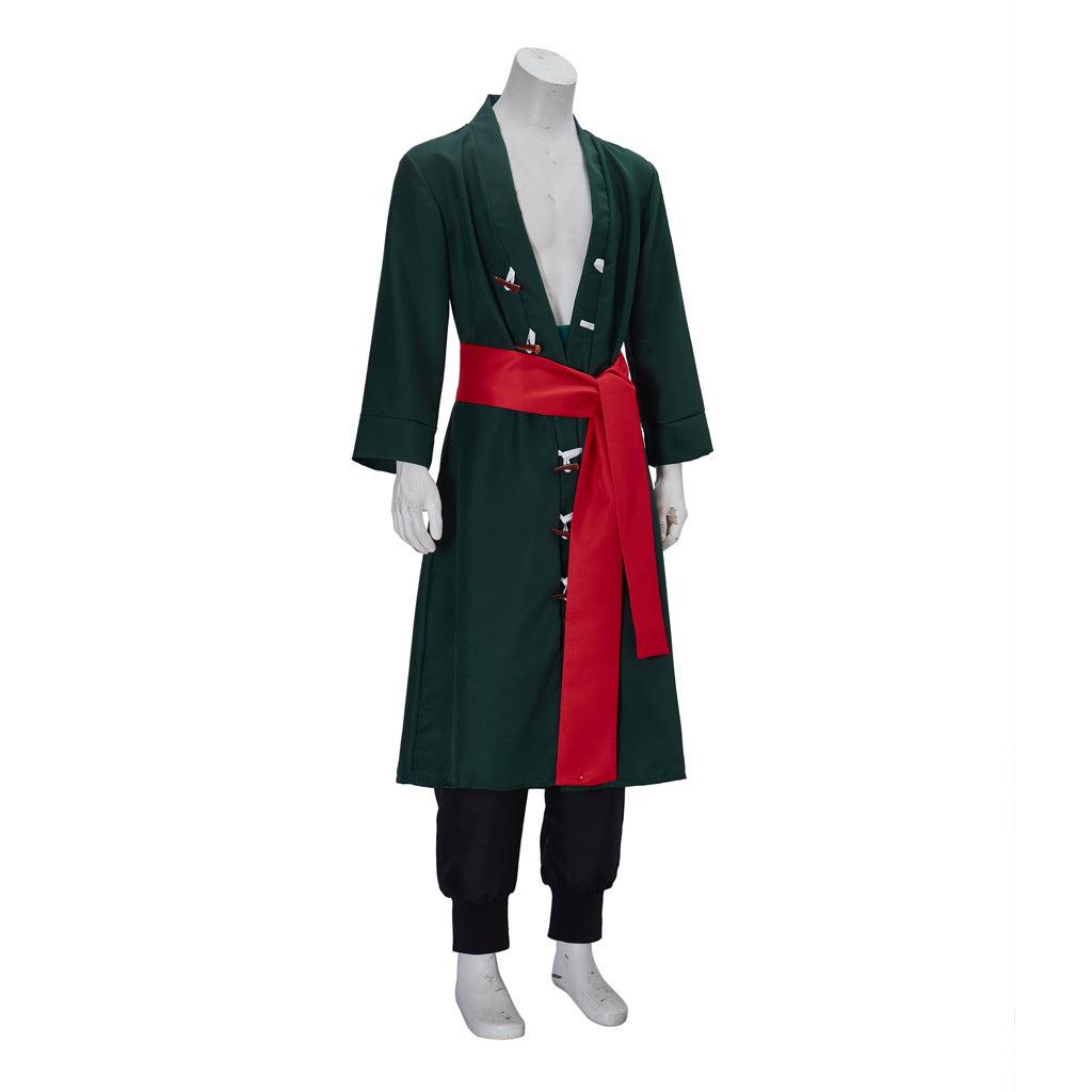 One Piece Roronoa Zoro Cosplay Costume Adult Land of Wano Outfit Halloween
