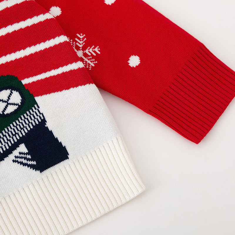 Children's Christmas cartoon baby base pullover sweater