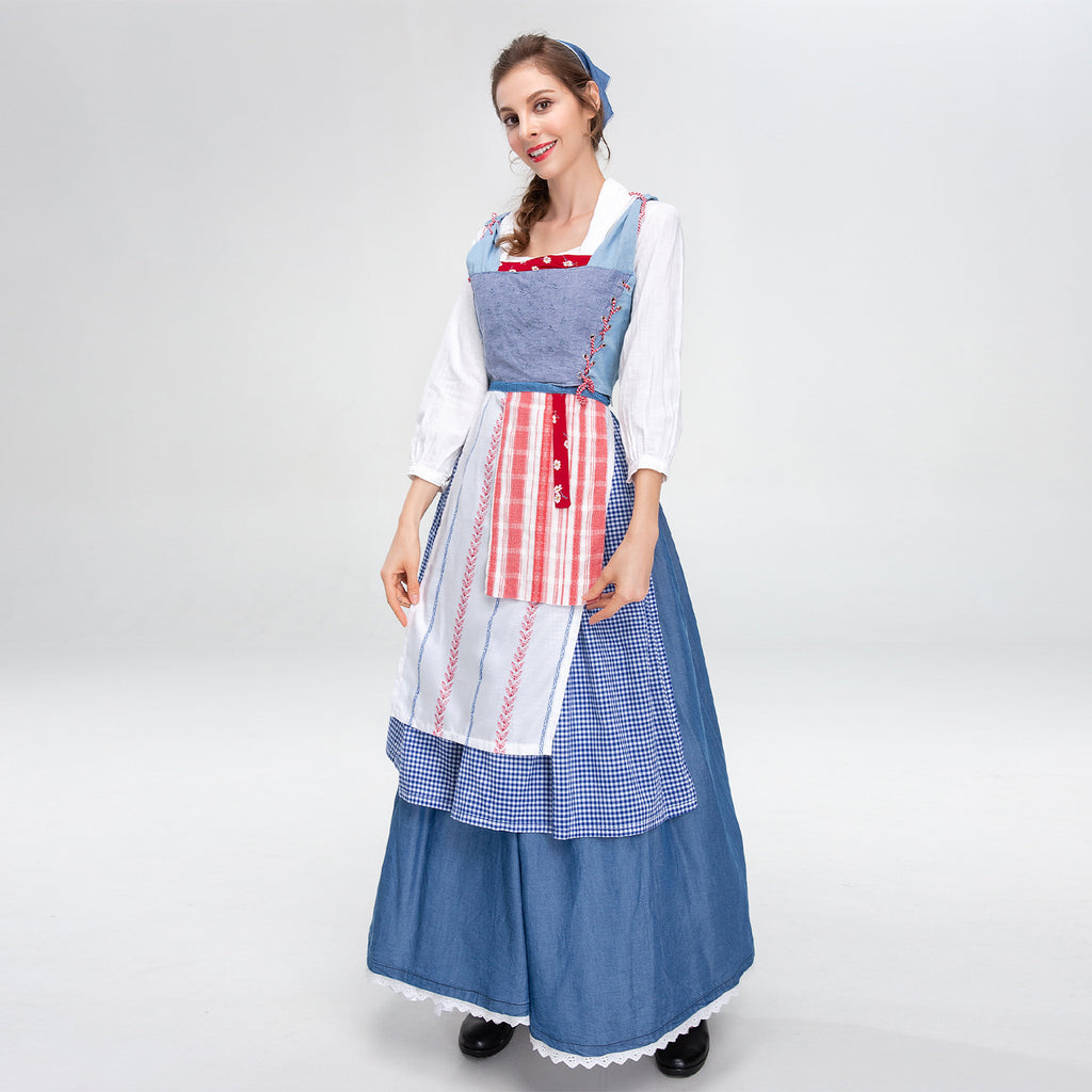 Medieval Farmhouse Maid Dress for Girls and Women, costume photo